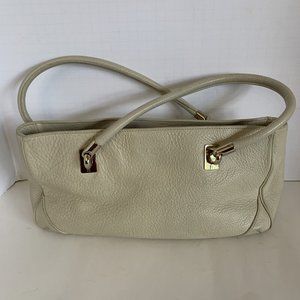 Kate Spade Handbag Purse Off White Pebble Grain Leather